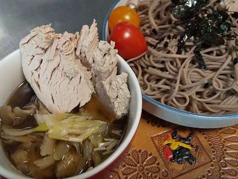 塩豚の茹で汁で★十割蕎麦のつけ汁